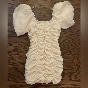 Endless rose ivory textured mini dress